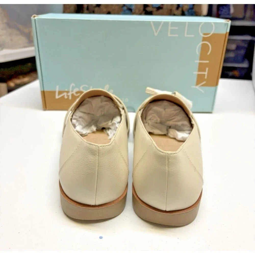LifeStride Zee Tassel Loafer in Bone Color Women’s Size 10 Wide NIB
